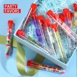 50pcs Clear Plastic Test Tubes with Rack