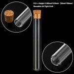 50ml Glass Test Tubes with Cork Stoppers - 24pcs