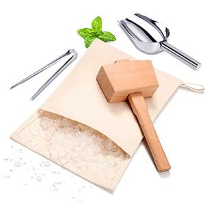Wooden Hammer, Ice Bags, Steel Scoop & Tongs