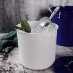 Blue Double-Wall 4L Metal Ice Bucket with Lid