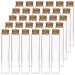 30pcs 25ml Clear Glass Test Tubes with Corks
