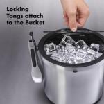 Stainless Steel Ice Bucket with Tongs Set