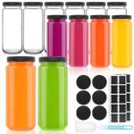 16 OZ Glass Juice Bottles, Set of 12