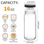 16 OZ Glass Juice Bottles, Set of 12