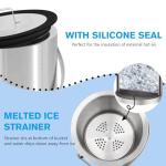 Insulated Stainless Steel Ice Bucket with Lid 3L