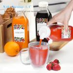 32 Oz Reusable Glass Milk Bottles with Lids