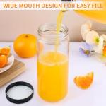 16 OZ Glass Juice Bottles, Set of 12