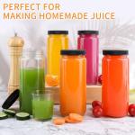 16 OZ Glass Juice Bottles, Set of 12