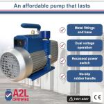 Inficon QS5 Vacuum Pump, 5 CFM Displacement