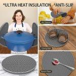 Thick Silicone Trivets Set of 3 for Hot Dishes