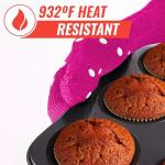 Heat Resistant Oven Gloves for Small Hands (Pink)