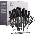 17-Piece High-Carbon Stainless Steel Knife Set