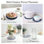8-Inch Cotton Trivets for Hot Dishes - 4 Pack