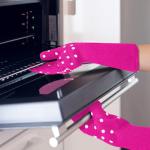 Heat Resistant Oven Gloves for Small Hands (Pink)