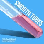 Teenitor 50pcs Clear Plastic Test Tubes with Caps