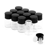 2ml Clear Glass Vials with Screw Caps - 12 Pack