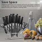 17-Piece High-Carbon Stainless Steel Knife Set
