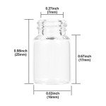 2ml Clear Glass Vials with Screw Caps - 12 Pack