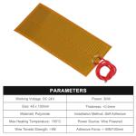 6pcs 45mmx100mm 24V PI Film Heater Pads