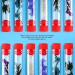 Teenitor 50pcs Clear Plastic Test Tubes with Caps