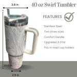 40 OZ Insulated Stainless Steel Travel Tumbler
