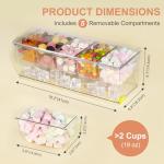 Ice Chilled Condiment Server with Removable Compartments