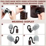 Full Face Gas Mask - Reusable Respirator for Chemicals