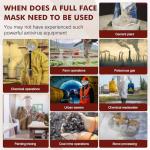 Full Face Gas Mask - Reusable Respirator for Chemicals