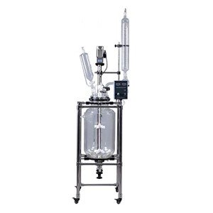 100L Double-Layer Glass Reactor with PTFE Valve
