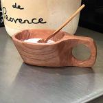 Olive Wood Salt and Spice Pot with Spoon
