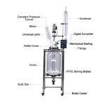 100L Double-Layer Glass Reactor with PTFE Valve