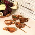 Olive Wood Salt and Spice Pot with Spoon