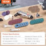 VEVOR 1/4" Right Angle Air Die Grinder Set