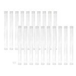 Clear Plastic Round Tubes with Flat Caps – 20 Pack