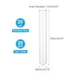 PATIKIL 20ml Glass Test Tubes - 20 Pack