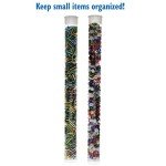 Clear Plastic Round Tubes with Flat Caps – 20 Pack