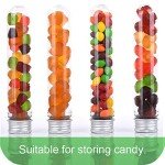 Clear Plastic Test Tubes with Caps - 25pcs