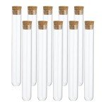 25-Pack 12ml Clear Glass Test Tubes with Stoppers