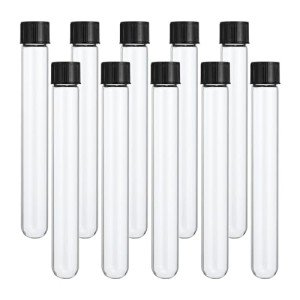 PATIKIL 30ml Clear Glass Test Tubes, 15pcs