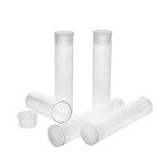 Clear Plastic Storage Tubes - 2 Inch, 100 Pack