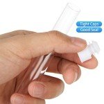 100 Pcs Clear Plastic Test Tubes with Caps