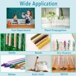 100 Pcs Clear Plastic Test Tubes with Caps