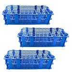 3-Pack Plastic Test Tube Rack Holder - 60 Holes