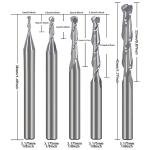 Carbide Ball Nose End Mill Router Bits Set