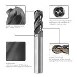 AYCHOLIZ 1/8" Ball Nose Carbide End Mill