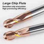 5PCS Ball Nose Carbide End Mill Set