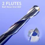 Carbide Ball Nose End Mill Router Bits Set