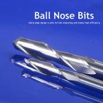 Carbide Ball Nose End Mill Router Bits Set