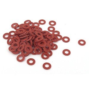Red Insulating Washers Spacer - 100 Pack 2x4mm