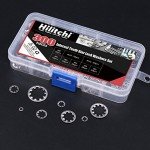 300-Pcs Stainless Steel Internal Tooth Lock Washers Set
